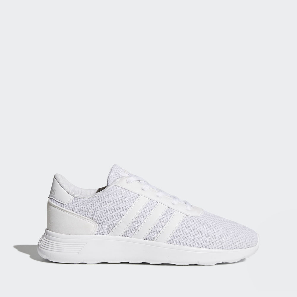 Adidas Lite Racer - παπουτσια για τρεξιμο για αγορια - Ασπρα/Ασπρα/Ασπρα,Μέγεθος: EU 27 – 39 1/3 (12